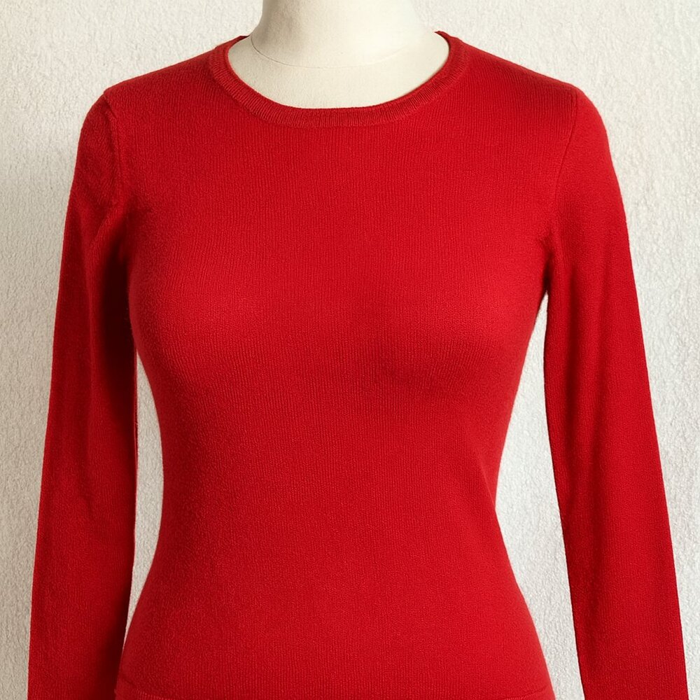Prive 100% Cashmere Sweater – Tomato Red medium
